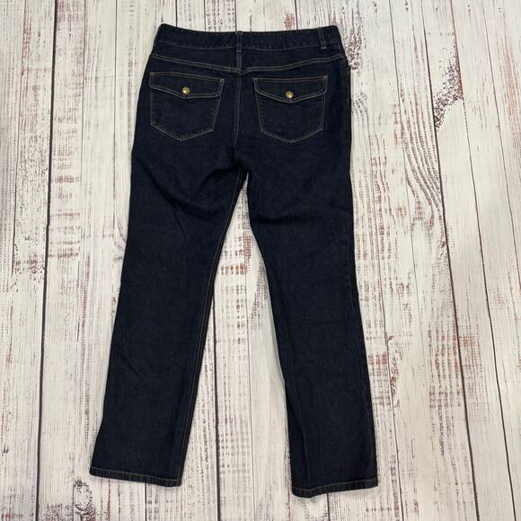 LRL Lauren Jeans Co Nolita Bootcut Jeans Women’s 12 Dark Wash HWY1 Mid Rise - Picture 2 of 7